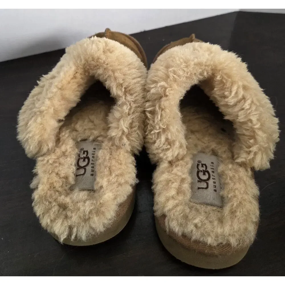 UGG Slippers Chestnut Mule Slide On Size 1 *No Tags See Measurements